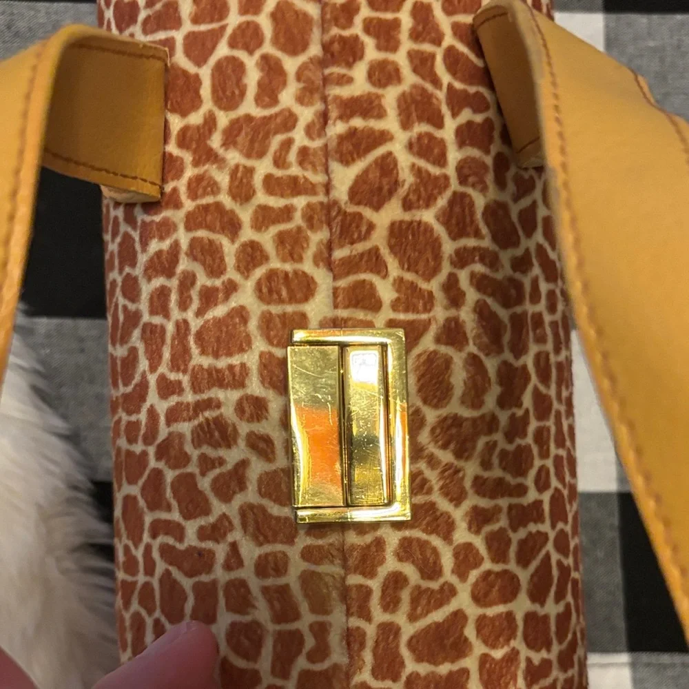 Faux Fur Wine Bag and Giraffe Print Wine Carrier Set restoration Hardware